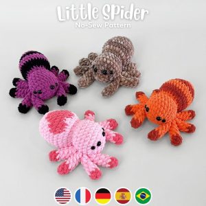 🕷️ Little Spiders Crochet Pattern – No-Sew Cuties with Big Eyes and Bigger Personality!